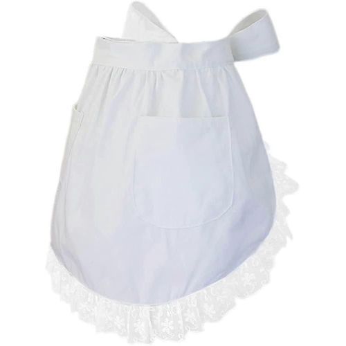 Tablier De Taille En Dentelle Rétro Vintage Mignon À Volants Pour Femme De Chambre