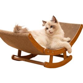 Teppc-Plaque Griffoir, Tapis Griffoir Pour Chat, Conception Du Shaker Tapis Griffoir De Grattage Jouer Et Dormir, Griffoir Chats Résistant À L'usure, Protège Les Meubles Et Les Canapés, 60*30*24cm