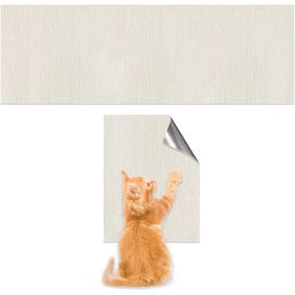 Teppc-Tapis Griffoir Adhésif Pour Chat, Autocollant Et Découpable, Protection Contre Les Griffures Pour Meubles, Canapé Et Mur, Réutilisable Et Épais, Pour Tapis D'escalade Pour Chats (Beige Et Gris,