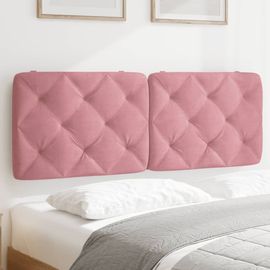 Vidaxl Coussin De Tête De Lit Rose 140 Cm Velours
