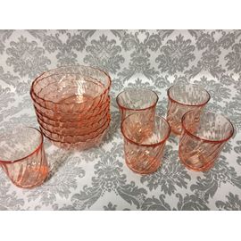 Lot Service Art De La Table Luminarc Arcoroc Modèle Rosaline Vintage 1950/1960