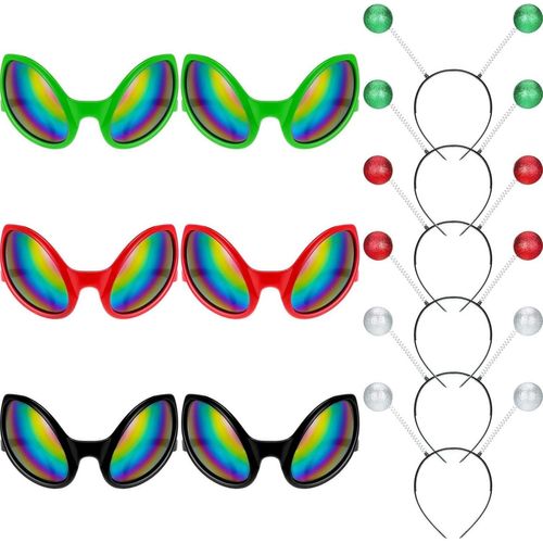 Teppc-Deguisement Extraterrestre Aliénatoire - Ensemble De Lunettes Et Élastiques Pour Tête Pour Fête D'halloween Ou Théâtre