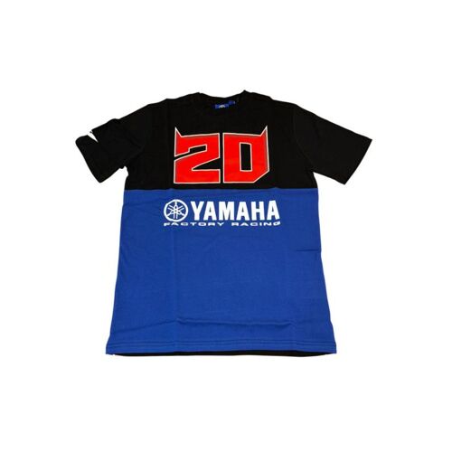T-Shirt Big Logo Homme Fabio Quartararo Yamaha Factory Racing Moto Gp Officiel Bleu/Noir