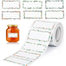 Etiquettes Papier Kraft 600 Pieces Étiquettes Kraft 600 Pièces Lyaor - 6 Formes 5x3cm Vintage | Autocollantes Confiture Cadeaux Etiquettes Autocollantes