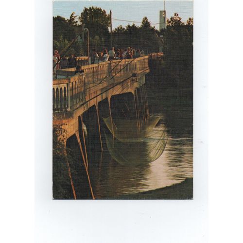 L'Aiguillon-Sur-Mer - La Faute ( Vendée )- Le Pont Des Pêcheurs. Carte Toilée.