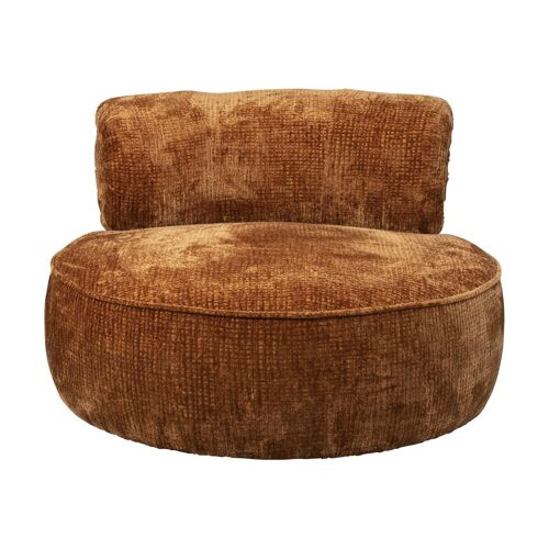 Fauteuil En Velours Orange Tilbury - Dutchbone