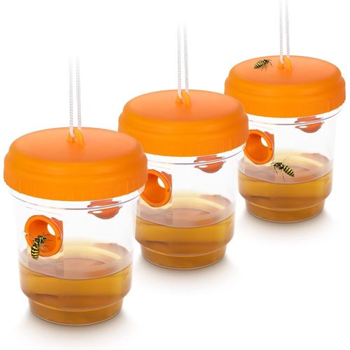 KALANKA-GARDIGO® X3 Pièges à Guêpes à Suspendre; anti Frelon Extérieur; Attrape Insecte; Protection contre les Guêpes, Moucherons, Mouches des Fruits; Non toxique