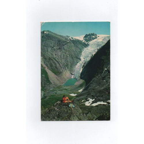 Briksdal ( Norvège ) - Vue À Pic Sur La Vallée. - Carte Années 70 , Edit. Aüne .