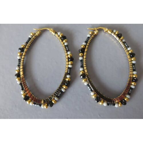 Boucles D'Oreille Créoles Ovales Melz 75