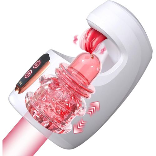 Jgd-Masturbeuse Masculin Sex Toy¿S Homme - Masturbateur Avec 10 Modes Télescopiques Et 10 Modes De Léchage Masturbâteur Homme, Vaginette Sex Toy¿S Couple Pour La Stimulation Du Pénis Prolongez L'endu