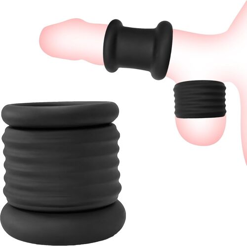 Kalanka-Anneau De Pénis Double Anneux Scrotal Éjaculation Retardée - Jouet Sexuel Pour Améliorer Éjaculation Scrotum Ball Stretcher Penis Anneaux De Pénis Manchon De Pénis Cock Sleeves Cock Rings