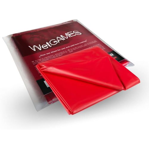 Kalanka-Sexmax Wetgames Drap Rouge I Drap De Lit 180 X 220 Cm I Drap Pvc Pour Jeux De Partenaires & Massages I Protection Contre L'humidité Pour Le Lit I Lavable À 30°C I Imperméable