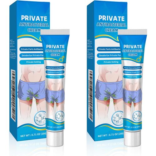 Kalanka-2 Pcs Crème Antibactérienne Privée, Hommes Crème Anti-Démangeaisons Pour Parties Intimes, Crème Antifongique Pour Intimes, Crème De Traitement Des Démangeaisons, Crème Apaisante À Usage Exter