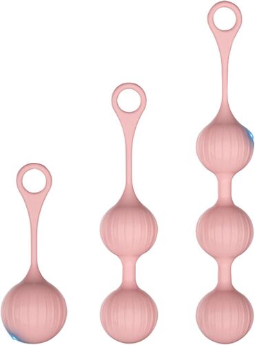 Kalanka-Silicone Anal Plugs Set Of 3 Friendly Butt Plugs Dildos Texturés Idéal Pour L'entraînement Pelvien Et L'entraînement Des Muscles Vaginaux Jouets Sexuels Anaux Pour Hommes Et Femmes (Pink)