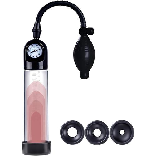 Kalanka-Sex Toy¿S Homme Pompes À Pénis Avec Jouet En Silicone Et 3 Gaines Pompe Penis Manuelle Avec Manomètre Et Échelle Extenseur De Pénis Masculin Pour Agrandir Son Pénis Agrandisseur De Pénis (Neg