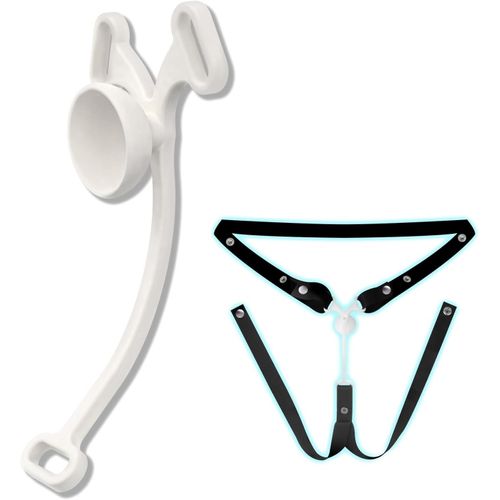 Kalanka-Cage À Pénis Avec Anti-Chute Réglable Chastity Belt Sissy Inverted Cage De Chasteté Hommes Fétiche Cb Bondage Sex Toys Pour Hommes, Homosexuels (Short,White)