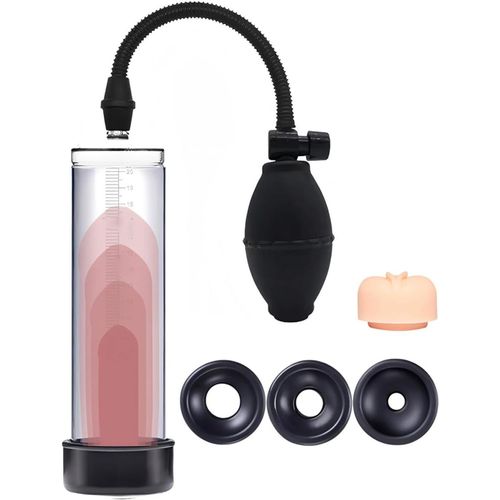 Kalanka-Sex Toy¿S Homme Pompes À Pénis Avec Jouet En Silicone Et 3 Gaines Pompe Penis Manuelle Avec Manomètre Et Échelle Extenseur De Pénis Masculin Pour Agrandir Son Pénis Agrandisseur De Pénis (Neg
