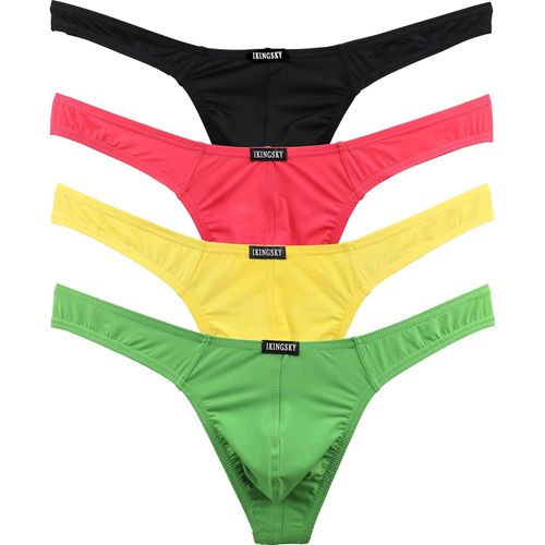 Kalanka-String Ultra Fin Et Ultra Léger Sous-Vêtements Homme Soyeux Tanga Pour Homme Avec Dos En T