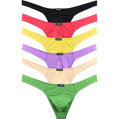 Kalanka-String Ultra Fin Et Ultra Léger Sous-Vêtements Homme Soyeux Tanga Pour Homme Avec Dos En T