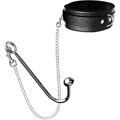 Kal-Bdsm Sex Bondageset Attaches Avec Crochet Anal,Collier Réglable Buttplug Anal Hook Bondage Restraints Esclave Extrême Sm Fétiche Jouets Sexuels Pour Couples (Black Padded)