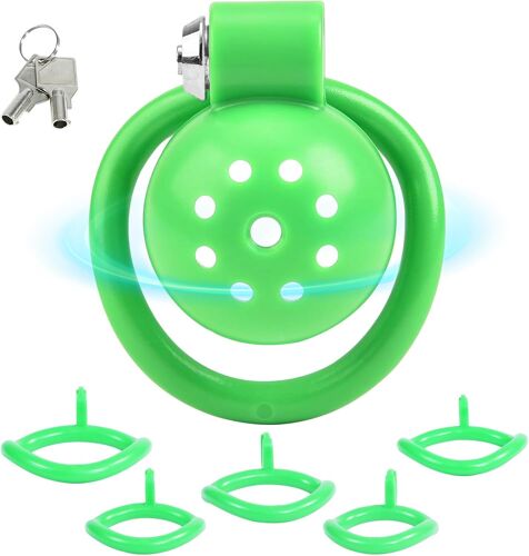 Kal-Cage Chastete¿E Avec Fermetures À Pression - Cage De Chasteté Pénis Avec 5 Anneaux De Taille Et 2 Clés Jouets Sexuels Ceinture De Chasteté Pour Exercer Le Pénis De L'homme (Basic)