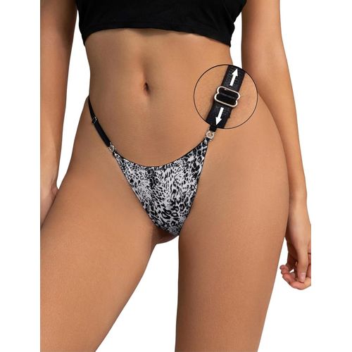 Kalanka-Mini Bikini String Femme Sexy Chic Hot Ficelle String Tanga Soie Glacée/Pu Cuir Grande Taille Sans Couture Culottes Et Slips Invisible Taille Basse Bain Sous-Vêtement Lingerie T-Back