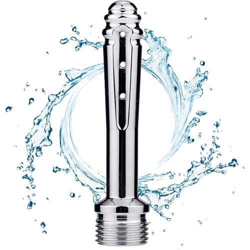 KALANKA-Petit Buse Shower - Pommeau de douche 7 trous - Cleaner Douche System Cleaner - Livré avec une Pochette en Velours (Silver)
