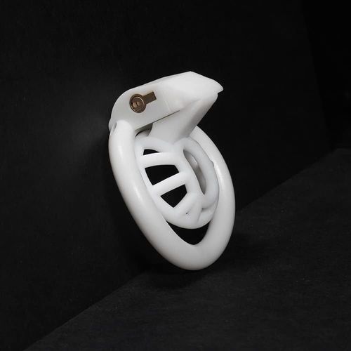 Kalanka-V2.0-P/N Ensemble De Chasteté Mâle Résine Respirant Pénis Formateur Mini Réglable Cock Cage Chasteté Bondage Dispositif Fétiche Jouets Sexuels (Negative,White)