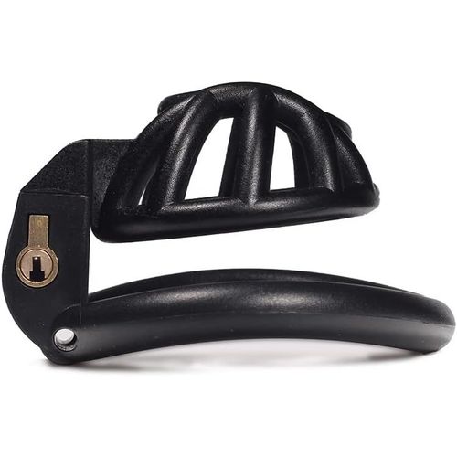 Kalanka-V2.0-P/N Ensemble De Chasteté Mâle Résine Respirant Pénis Formateur Mini Réglable Cock Cage Chasteté Bondage Dispositif Fétiche Jouets Sexuels (Micro,Black)