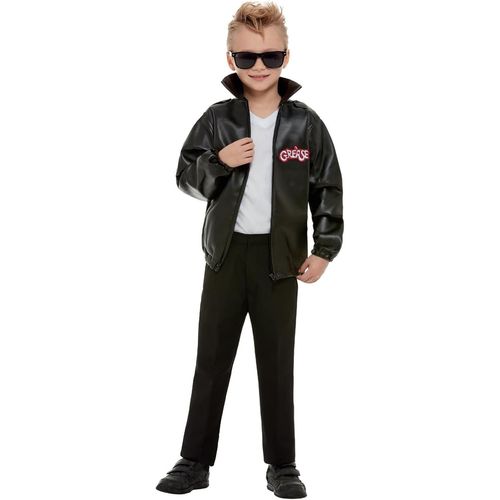 Kalanka-Déguisement Enfant Grease T-Bird, Veste, Couleur: Noir, 27488