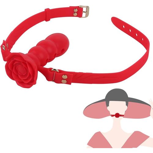 Kalanka-Baillon Boule, Gag Bdsm, Bouche Bâillon Réglable Avec Bâillon À Boule, Gode Ceinture, Sm Bondage, Jeu Sexuel Pour Couples Femmes Hommes Extrêmes,Rouge
