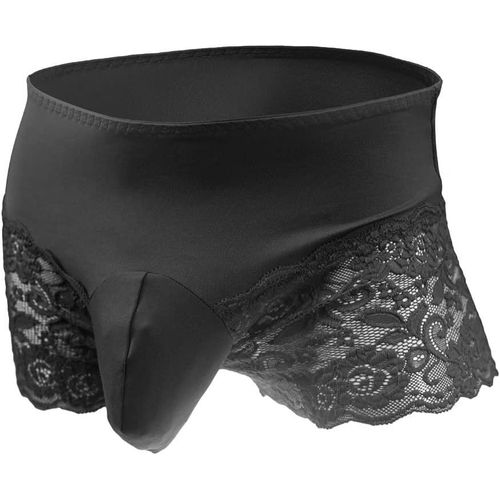 Kalanka-Dentelle Homme À Froufrous Sissy Thong Culotte Boxer Sous-Vêtements Slip