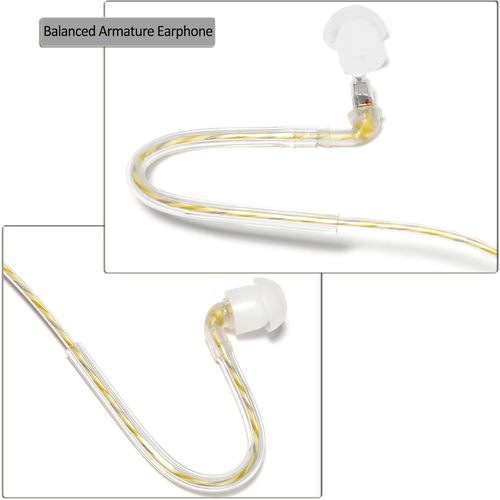 Walkie Talkie Headset with Mic and PTT Balanced Armature Earphone Compatible with Midland G7 pro G8 G9 Pro M24 Plus M48 M99 G6 XT G7 XTR Alan HP450 Two Way Radio