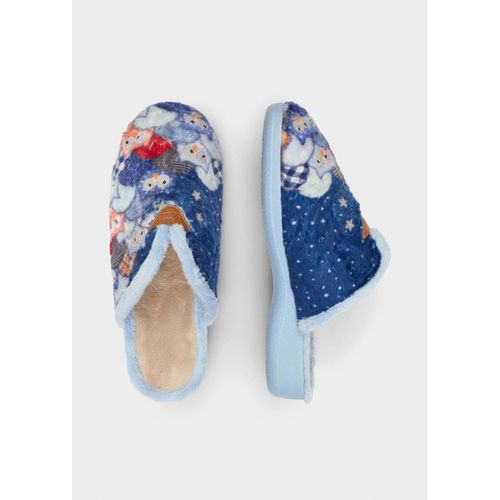 Mules Blau Motifs Gr De Goldner Fashion