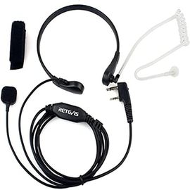 Walkie Talkie Laryngophone Earpiece Earphone Headset Compatible with Walkie Talkies RT24 RT27 RT622 RT28 RT617 RT618 RT619 RT46 BF-888S UV-5R Kenwood WOUXUN (1 pcs)