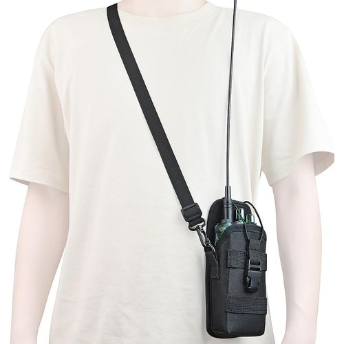 Pochette pour Talkie-walkie, Porte-Radio Molle, Pochette Radio multifonctionnelle Compatible avec Les talkies-Walkies de différentes Tailles (Molle-2)