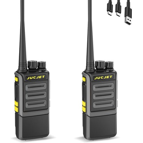 1901 Talkie-Walkie Longue Portée, Talkie-Walkie Bi-Bande Avec Connecteur Type-C, 5W Longue Portée 1-5Km, Hd - Son & Suppression Du Bruit, Pour L'Aventure, Les Activités De Plein Air