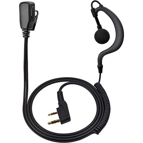 Walkie Talkie Earpiece with Mic Headset Compatible with UV5R 888S UV-82HP Kenwood 2 Way Radio for Safety Bodyguard Outdoor (G Shape,1)