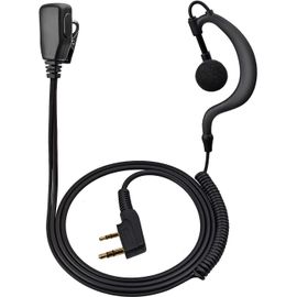 Walkie Talkie Earpiece with Mic Headset Compatible with UV5R 888S UV-82HP Kenwood 2 Way Radio for Safety Bodyguard Outdoor (G Shape,1)