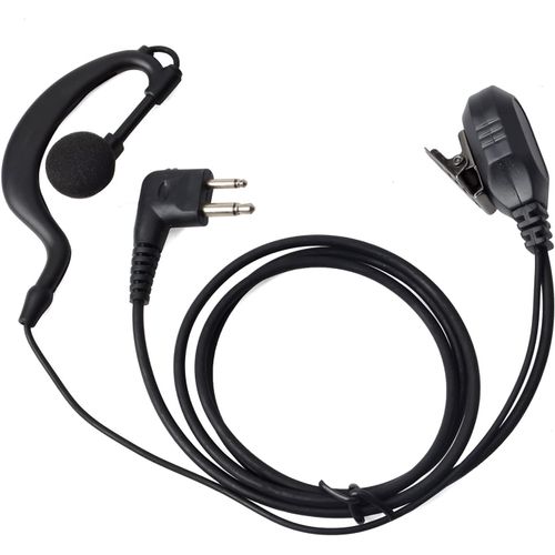 KALANKA-Écouteur radio bidirectionnel avec micro PTT en forme de G compatible avec talkie-walkie Motorola CP040 CP140 Hytera Midland