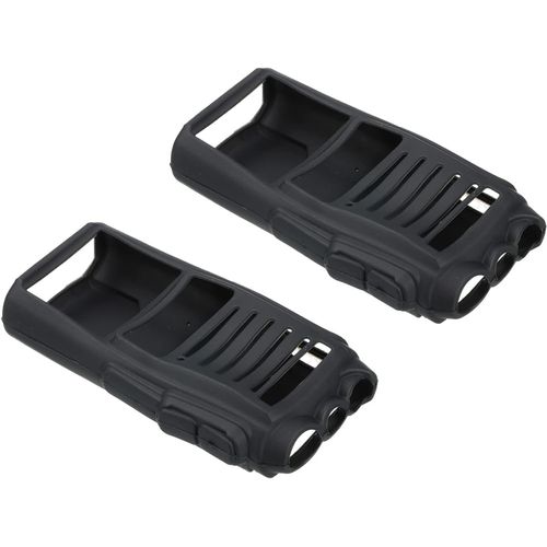 KALANKA-Deux Voie Radio Support Silicone Walkie Talkie Protectif Couvertures Caoutchouc Doux Coffret Noir pour PT-UV82 Radios Paquet de 2