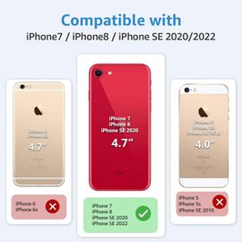 Coque Iphone Se 2020 / Iphone Se 2022, Coque Iphone 8, Housse Iphone 7 [ Film De Protection Offert ] Etui Porte-Cartes À Rabat Housse En Cuir Pour Iphone 7/8 Et Iphone Se 2020/2022[PPJ00680]