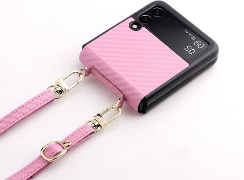 SJZG-Coque Pour Samsung Galaxy Z Flip3 5G, Rose