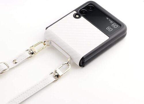 SJZG-Coque Pour Samsung Galaxy Z Flip3 5G, Blanche