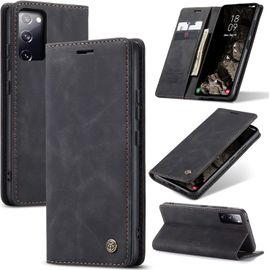 Coque Pour Samsung Galaxy S20 Fe 5g Premium Housse Cuir Protection Pochette Rabat Portefeuille Flip Case Porte Magnétique Coque Étui Pour Samsung Galaxy S20 Fe, Noir