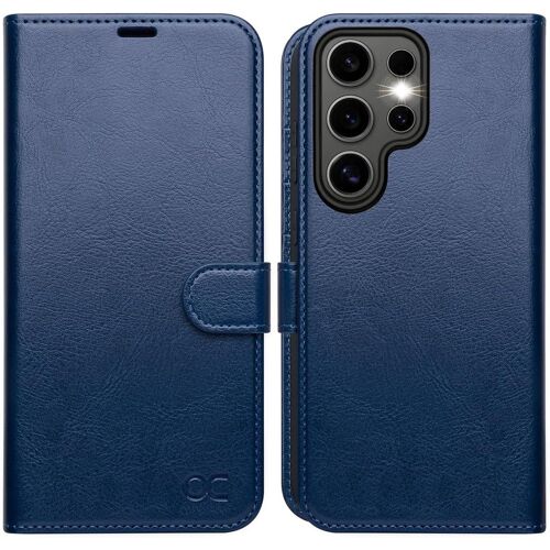 TZF-Coque pour Samsung Galaxy S25 Ultra 5G, Antichoc TPU Housse Cuir PU Portefeuille, Béquille, RFID Blocage, Fentes pour Cartes, Boucle Magnétique Etui pour Samsung Galaxy S25 Ultra - Bleu