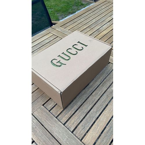 Gucci Gg Rhyton &#39beige Blue Monogram&#39 - 42 1/3