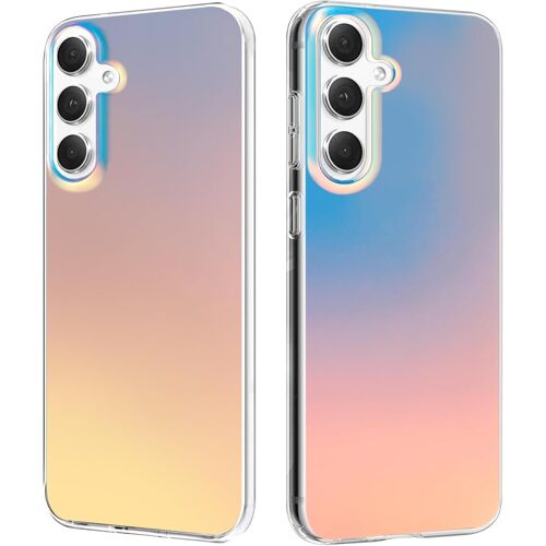 SJZG-Irisée Coque Pour Samsung Galaxy A54, Étui Housse Iridescent Mate Fluorescente Colorée Antichoc Anti-Rayures Translucide Holographique Irisé Protection Case Pour Femme Fille Et Homme