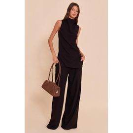 Pantalon Tailleur Large Noir, Noir