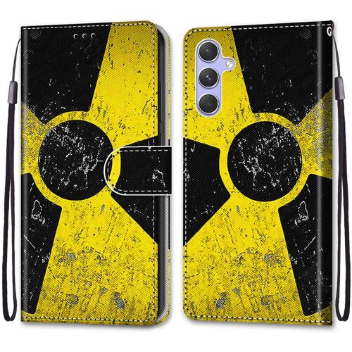 SJZG-Coque Pour Samsung Galaxy A24 4G, Etui En Cuir Pu Portefeuille Housse Coque Avec 360 Degrés Silicone Antichoc Protection Cover Cuir Pochette Magnétique Und Flip Béquille (Moulin À Vent)